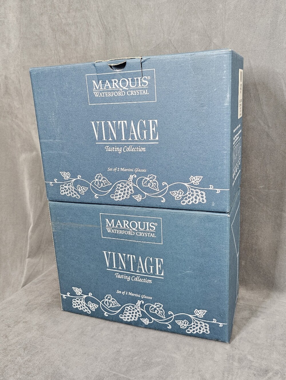 WATERFORD Marquis VINTAGE Clear Crystal 6 1/4" MARTINI GLASSES Plain B3-6